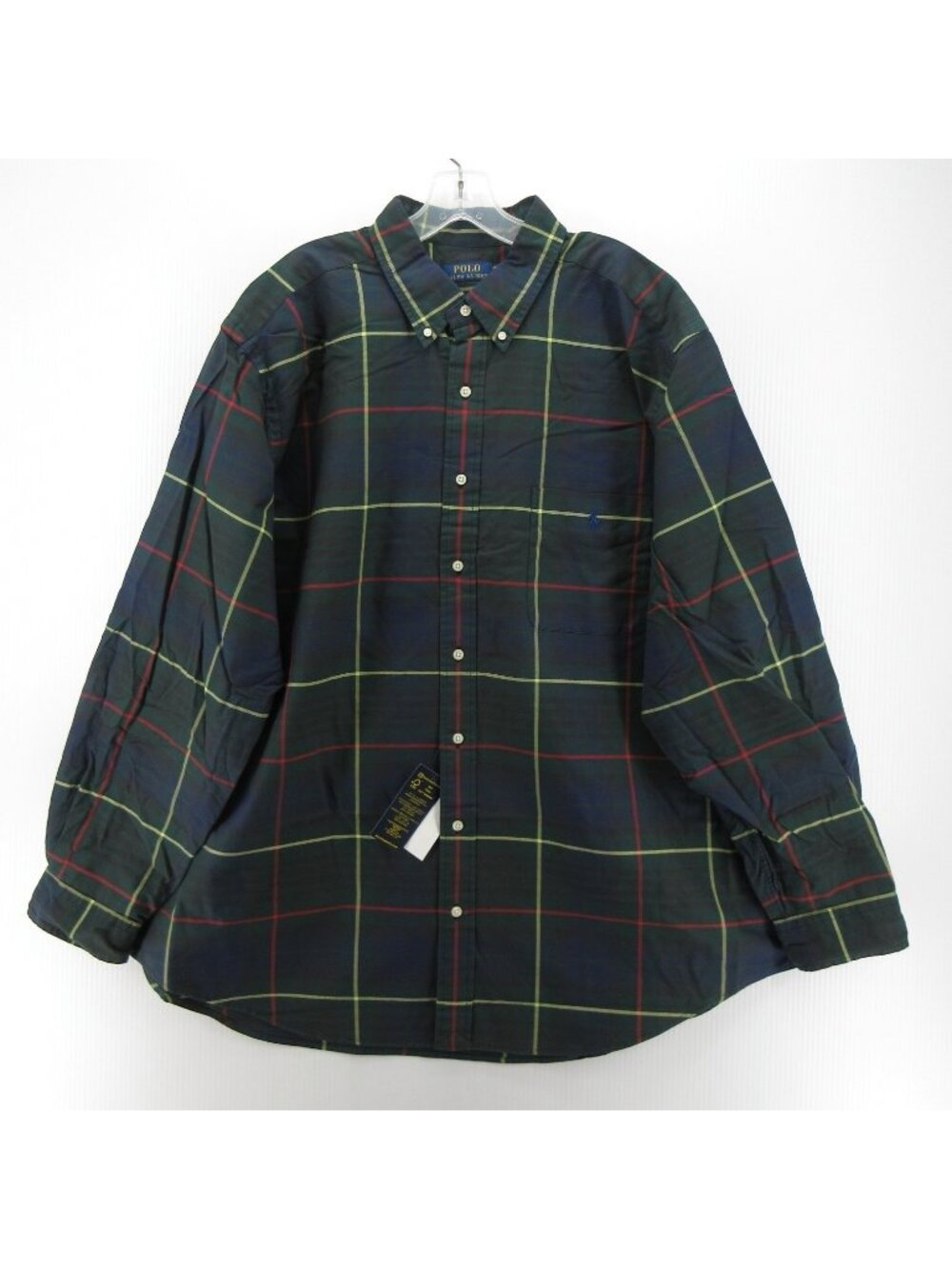 Polo Ralph Lauren Shirt 2XB Green Button Down Plaid Classic Heritage